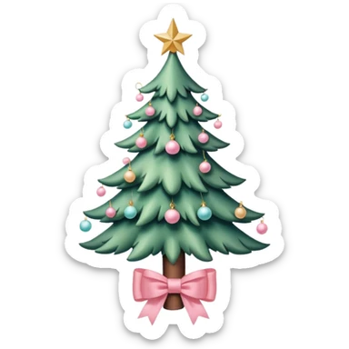 Coquette aesthetic Christmas sticker