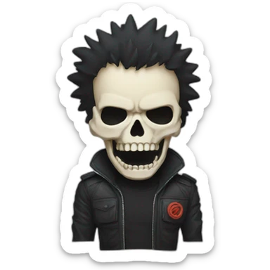 akira skull sticker
