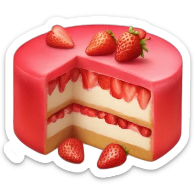 Gâteau à la fraise sticker
