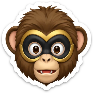 super monkey face zorro sticker