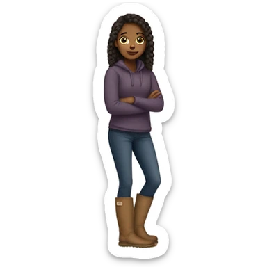 A girl wearing uggs sticker