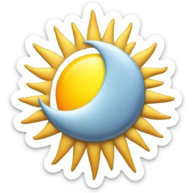 sun and moon sticker