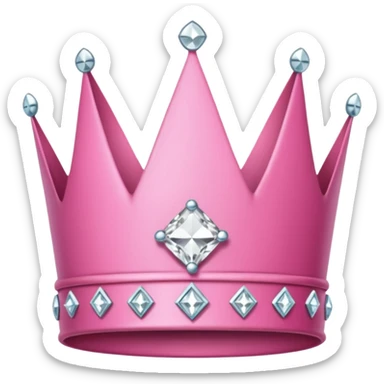 Pink crown with diamonds  sticker