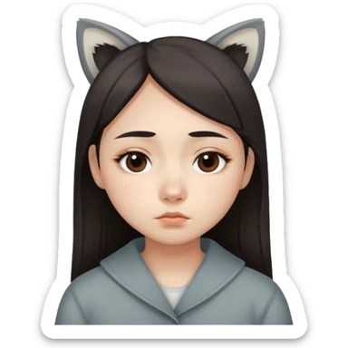 dark circles eyes Raccoon eyes sleepy 皮肤差 亚洲女孩  sticker