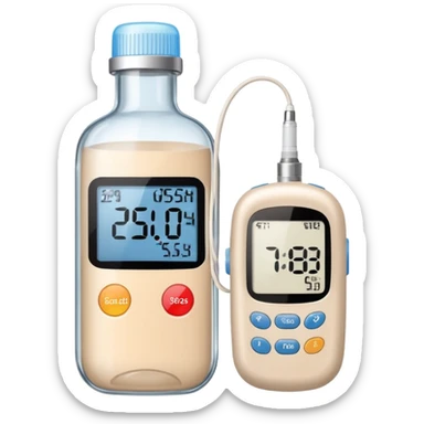 insulina e medidor de glicose sticker