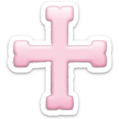 baby pink cross sticker
