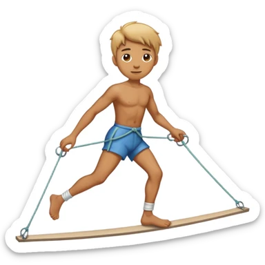 person walking on tightrope
 sticker