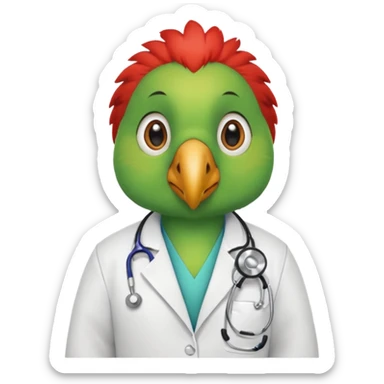 Parrot doctor sticker