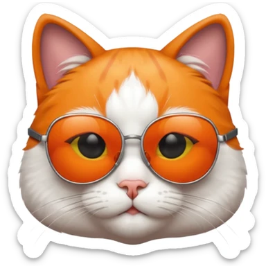 Cat with sunglasses sticker