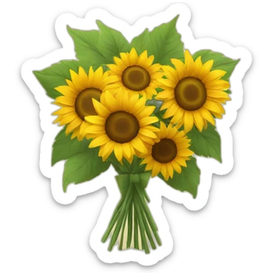 Bouquet of sunflowers sticker