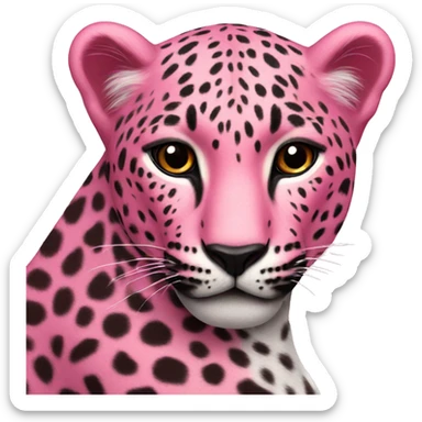 Leopard pink sticker