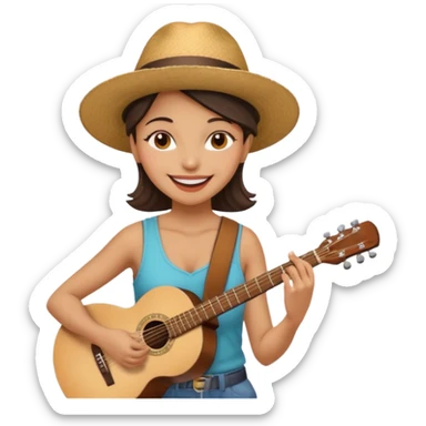 Street Music Performer woman sticker