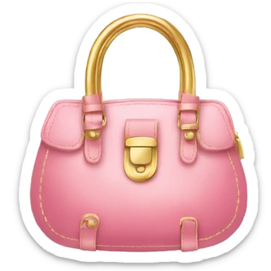Pink and gold purse sticker