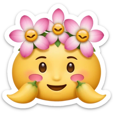 create a fragrance smelling emoji in the style of iphone sticker