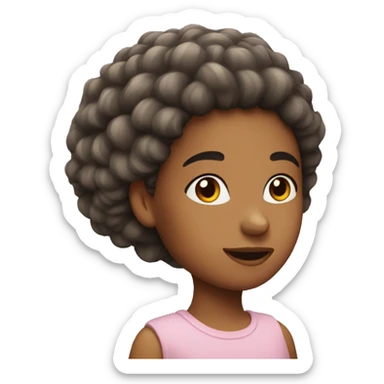 the girl with hedgehog hair sticker