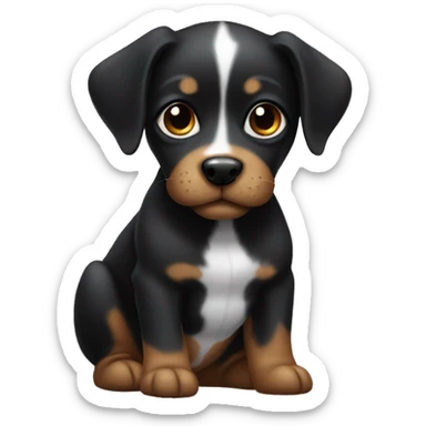 black baby doggy sticker
