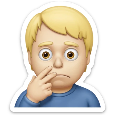 ralph wiggum nose picking sticker