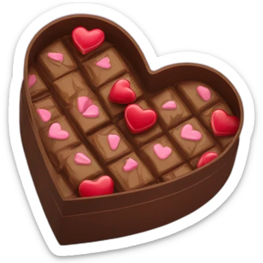 heart chocolate box sticker