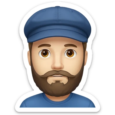 As un señor con barba y gorra sticker