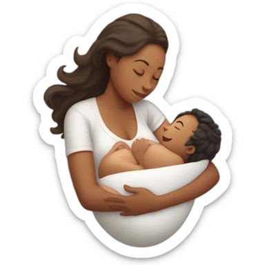 Mom giving birth sticker