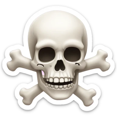 Skull with a 🎀 sticker
