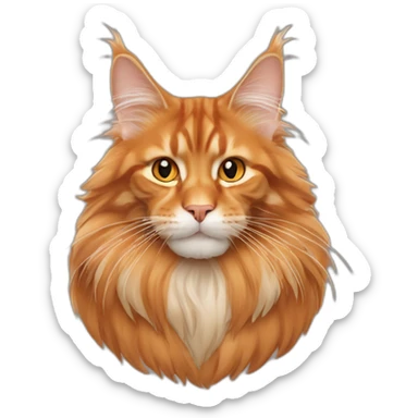 Orange Maine coon sticker