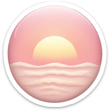 Light Pink rising sun sticker