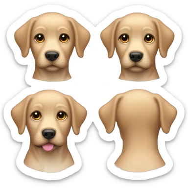 Girl labrador sticker