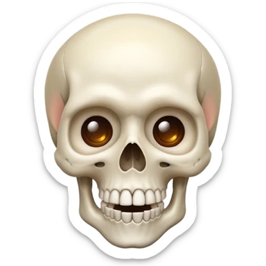 Shocked emoji + skull emoji sticker