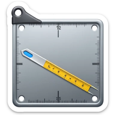 mac os icon crop ruler square  sticker