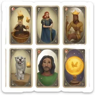 Deck of tarot cards sticker