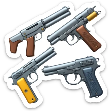 pile of guns sticker