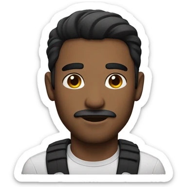 Gay man with thick eyebrows sticker