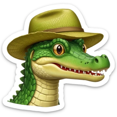 explorer crocodile sticker