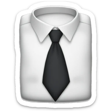 suit and tie in the style of the "shirt and tie" emoji sticker