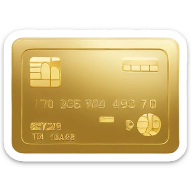 Bank card gold sticker