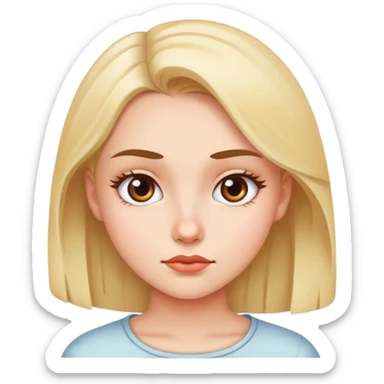 girl giving a side eye  sticker