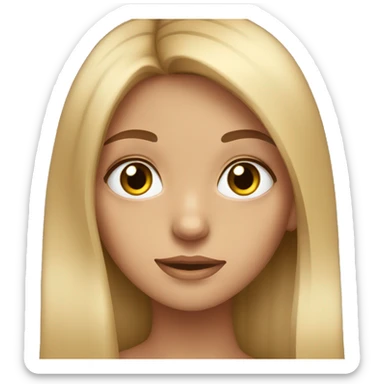 girl with long hair hazel eyes and long eye lashes  sticker