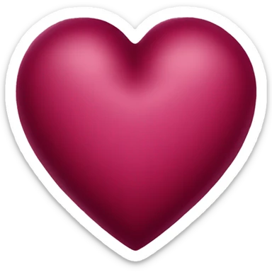 Deep cranberry colored heart sticker