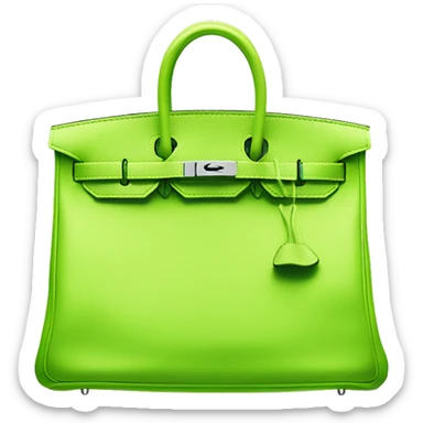 Lime green hermes birkin bag sticker