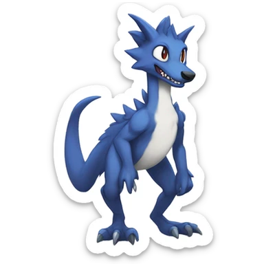 Cute Lombax-Sergal-Vernid-Fakemon full body  sticker