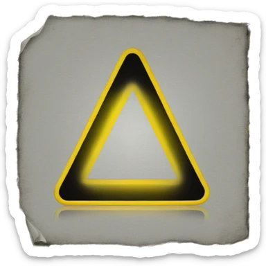 black and yellow warning triangle sign sticker