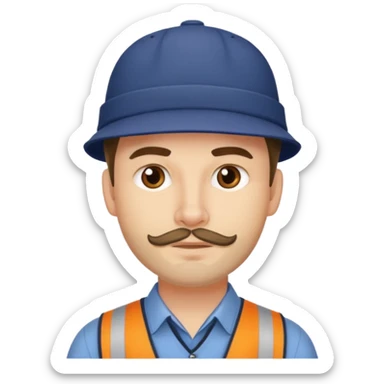 SCOTTISH MAN WITH STUBBLE PRODUCER AT WORK sticker