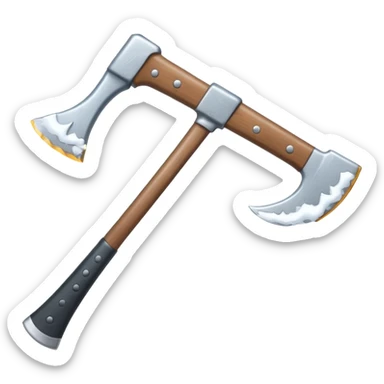 Axe with snow sticker