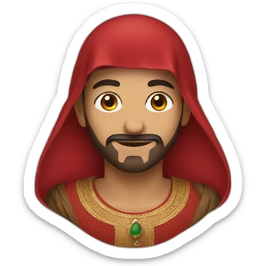 Arab with a red kafiya sticker