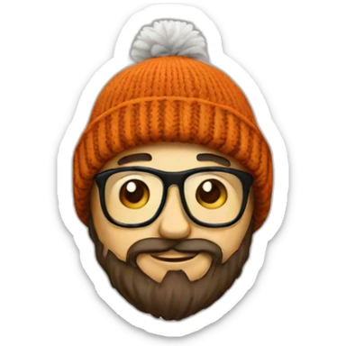 tiny hipster beanie sticker