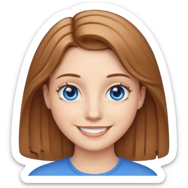 can you make a white native American emoji with light brown hair and blue eyes  sticker