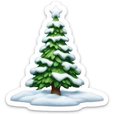 christmas tree with snow sticker