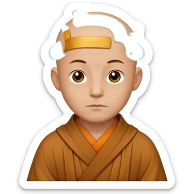 an adult monk  sticker