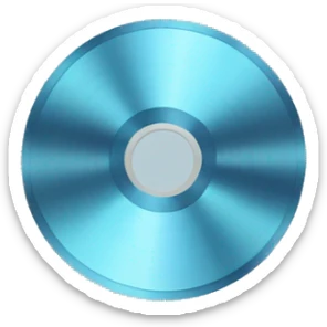 pastel blue cd sticker